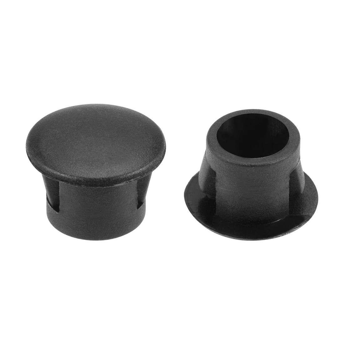 50Pcs 8mm Snap in Locking Hole Tube Flush Type Panel Plugs Hole Plugs Black