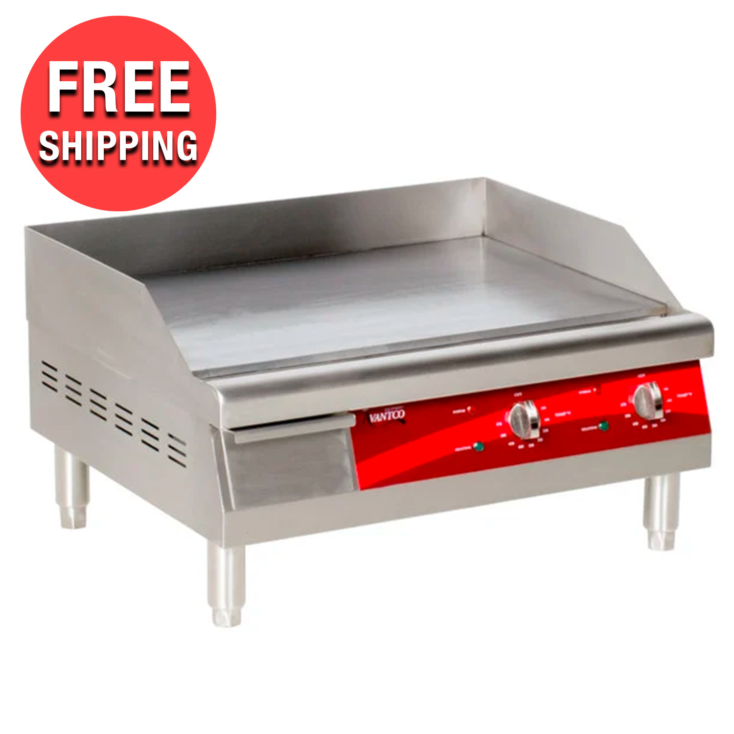 Commercial Kitchen Cooking 24″ Electric Food Griller Countertop Griddle 208/240V