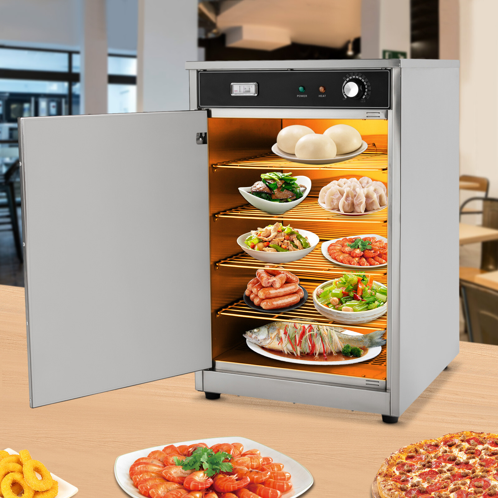 Electric Commercial Hot Box Food Warmer Countertop Heated Holding Cabinet