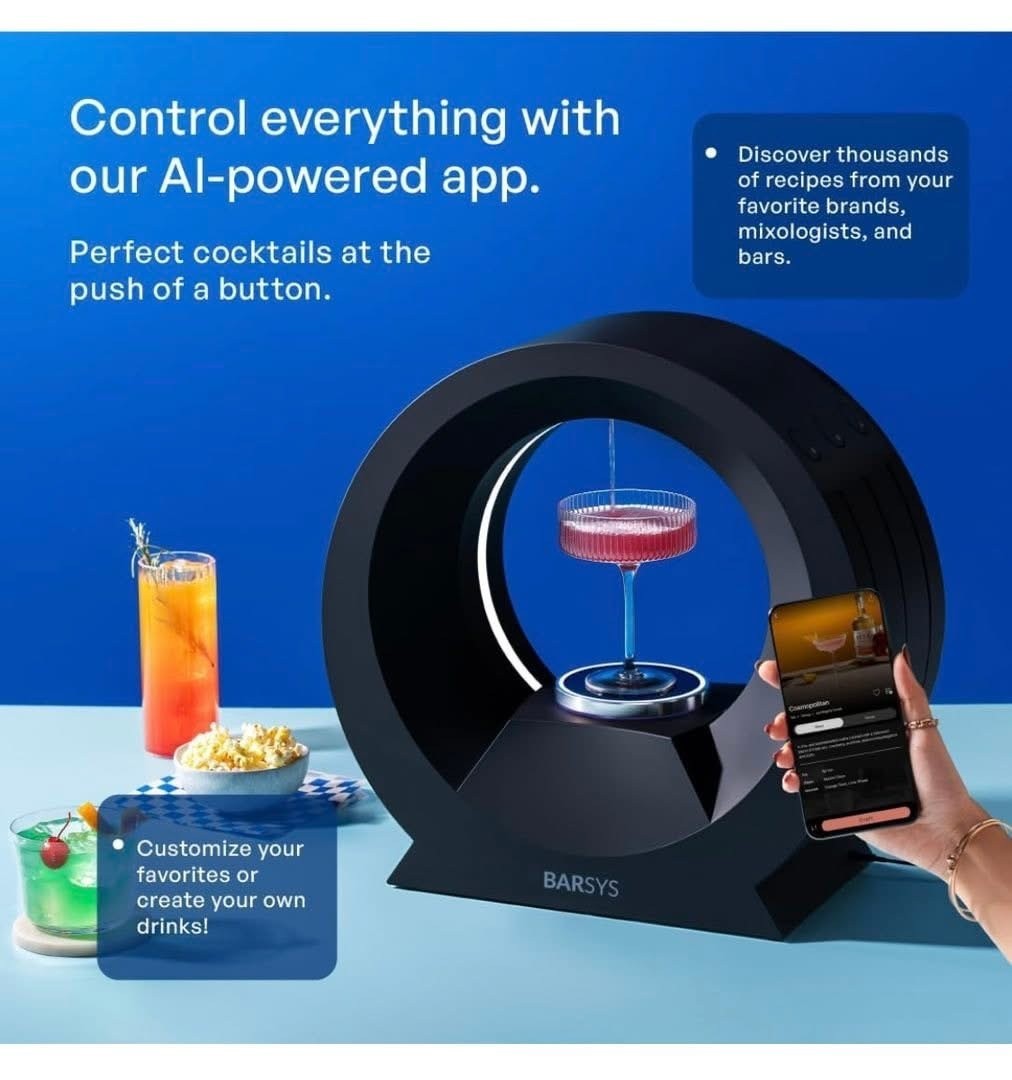 Barsys 360 Cocktail Maker Machine Black Smart Home Bartender Black