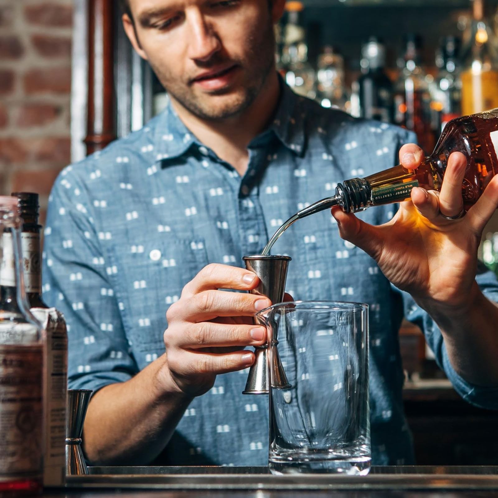 Jigger for Bartending, Cocktail 2 oz 1 with 1 count, Sliver