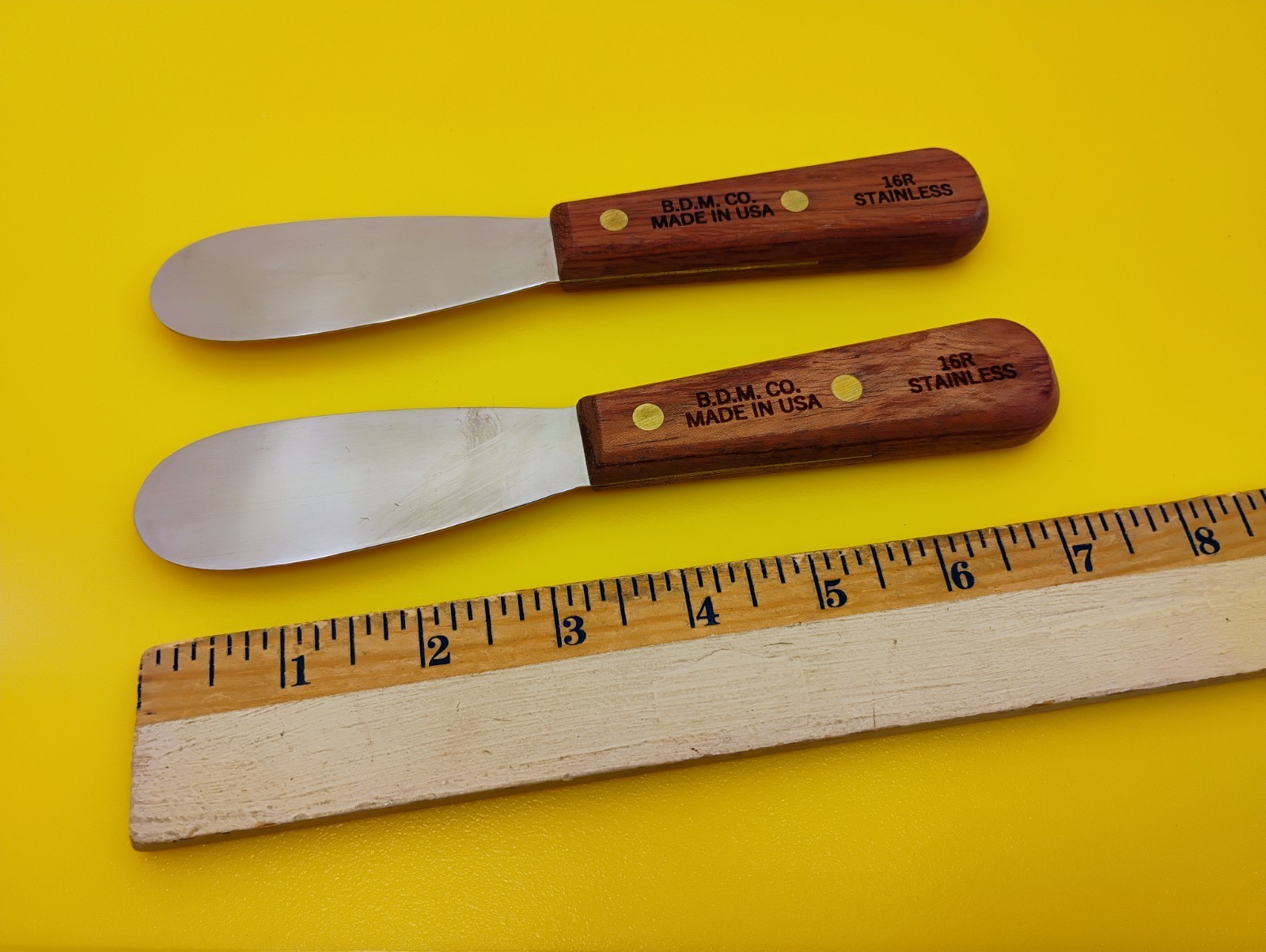 Dexter USA Smooth Edge Dental Spatula 16R Stainless Wood Handle FactorySecond