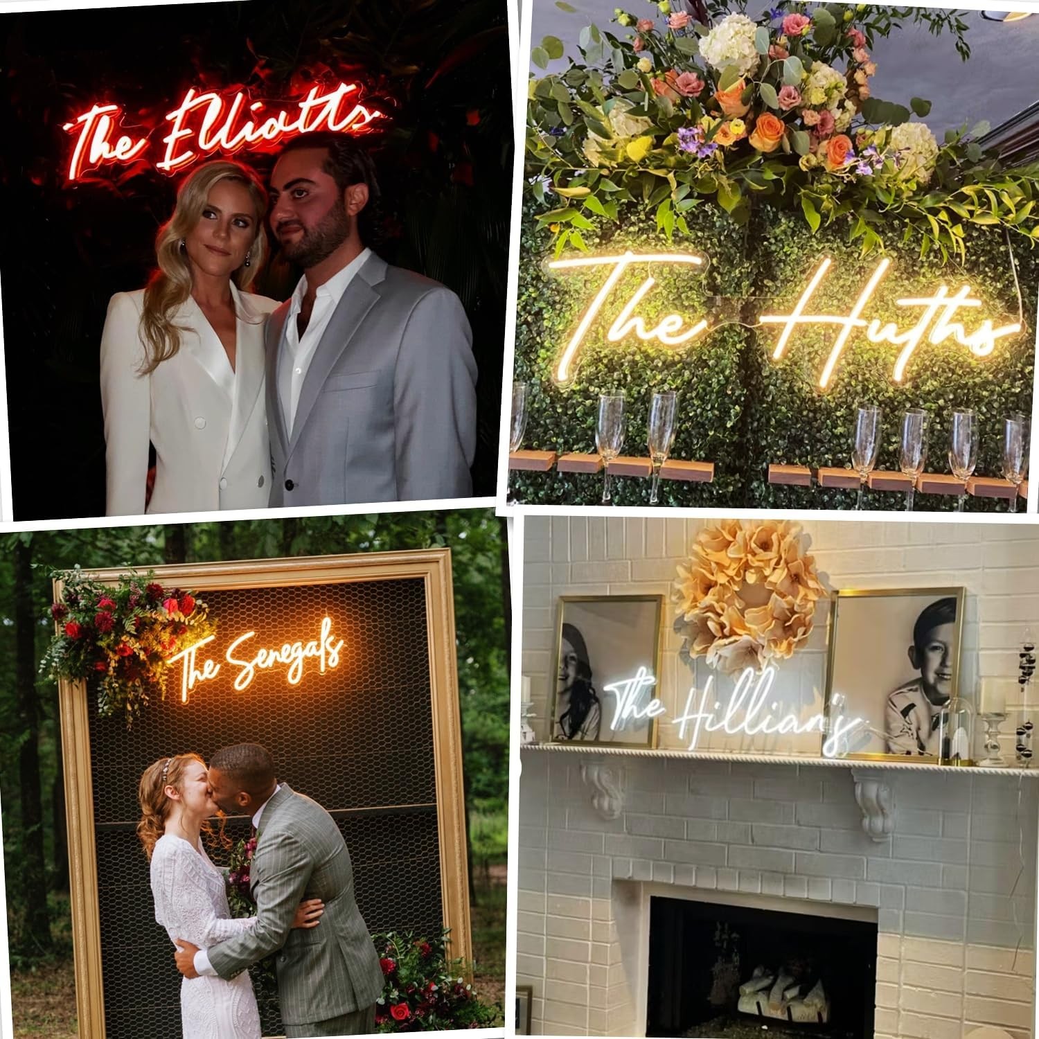 LED Name Signs Customizable for Wedding Events Prom