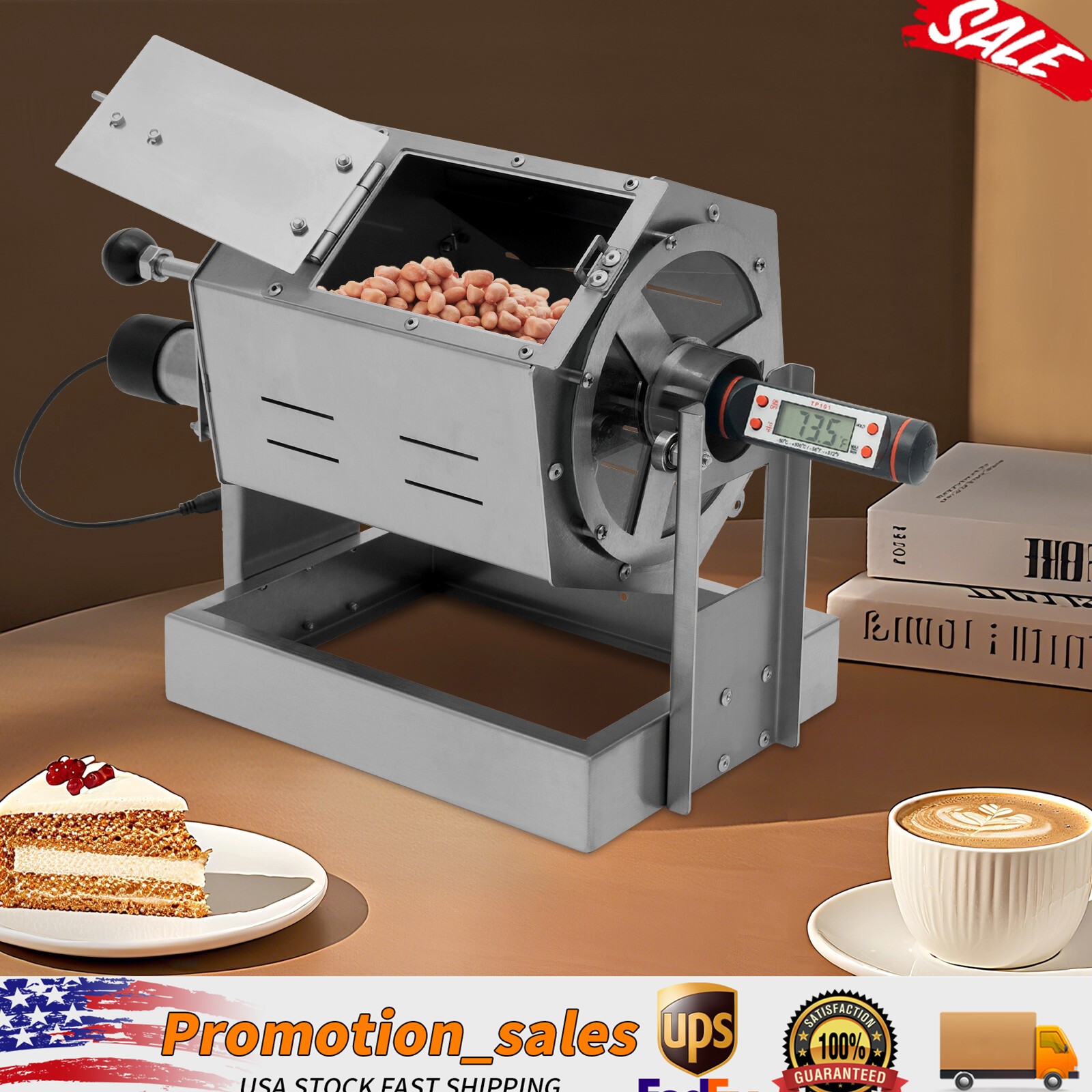 Electric Coffee Beans Roaster Machine Commercial Coffee Bean Roaster 300-1200g