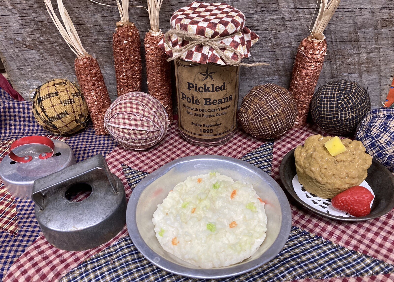 Primitive Farmhouse Kitchen Realistic Fake Faux Food Display COLE SLAW Prop CS9