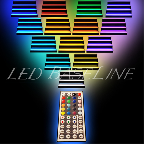 58″ LED Lighted Bar Shelving 3 Step Color changing Display Bottles
