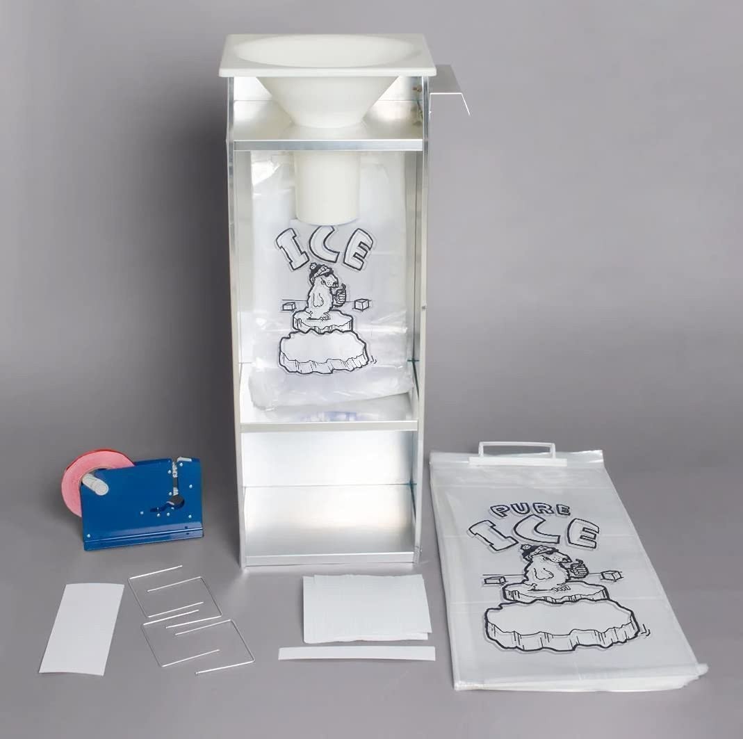 500 20 lbs Wicket Ice Bags 14.25×28 + 4 Polar Bear Printed Icebags