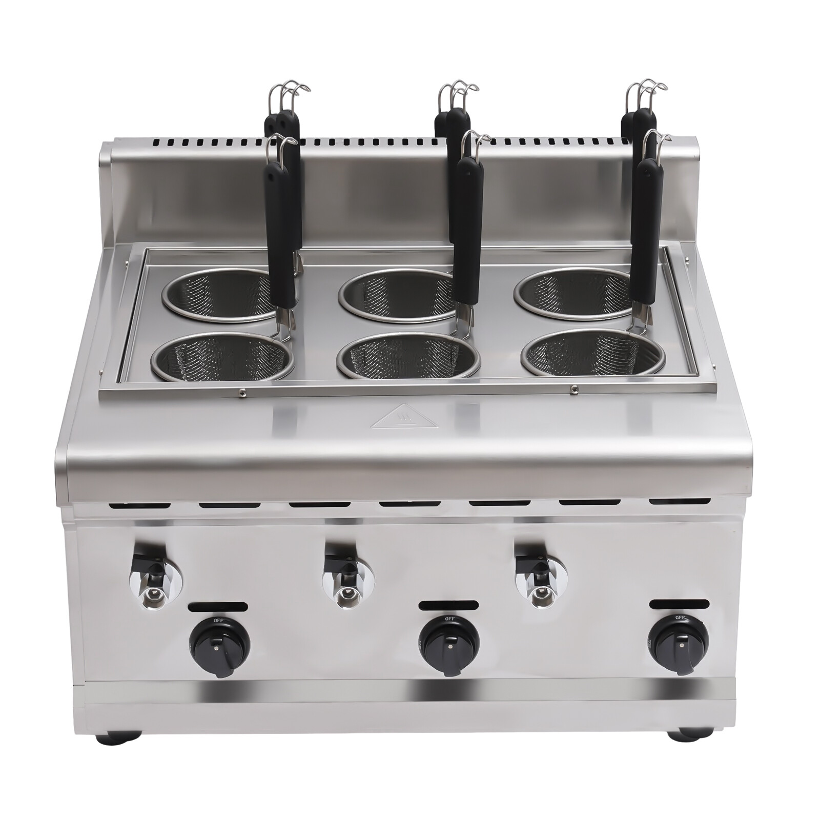 Commercial Noodle Pasta Ramen Cooker LPG Propane Gas W/ 2 Tanks 6 Holes