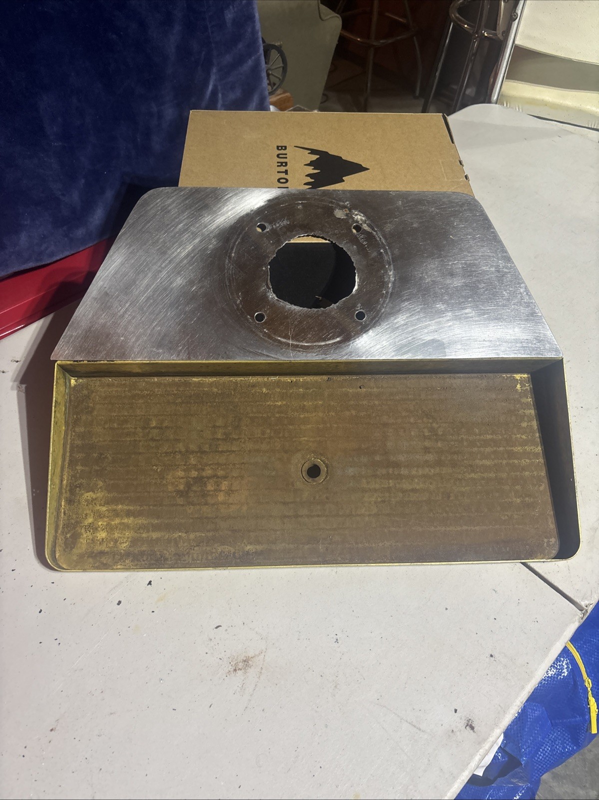 Mushroom Head Draft Beer Tower Drip Tray, Polished SS And Brass