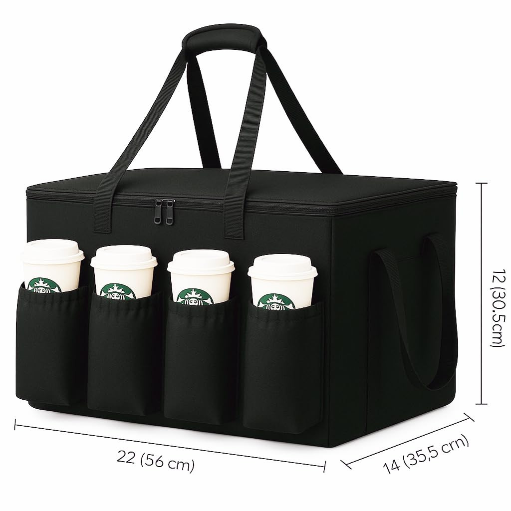 Catering Bag for Doordash Uber Eats 22X14X13 Insulated Food Delivery Bag with Cu