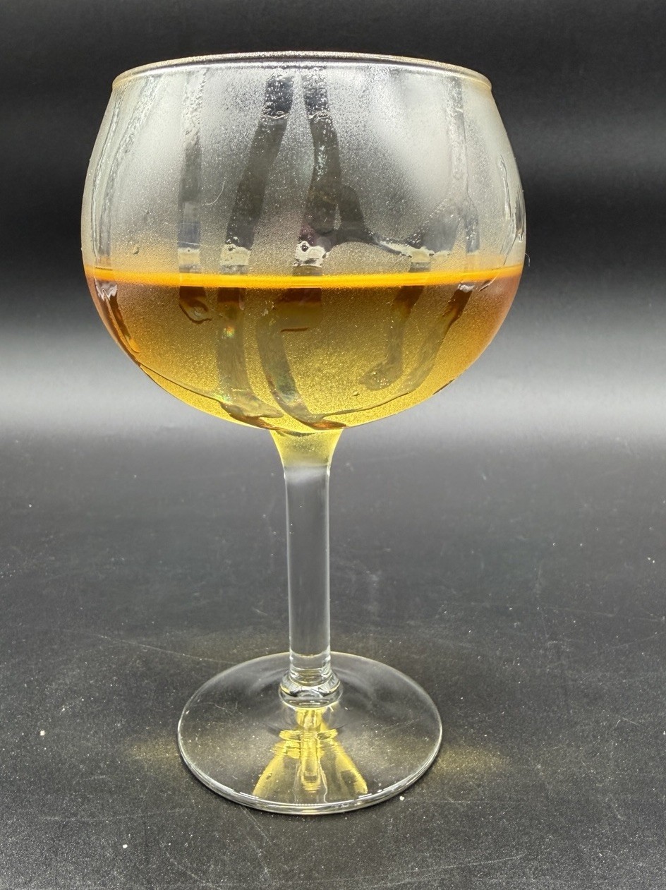 Fake Faux Chilled Glass Of Chardonnay Resin Glass Display Prop Decor Gag Gift