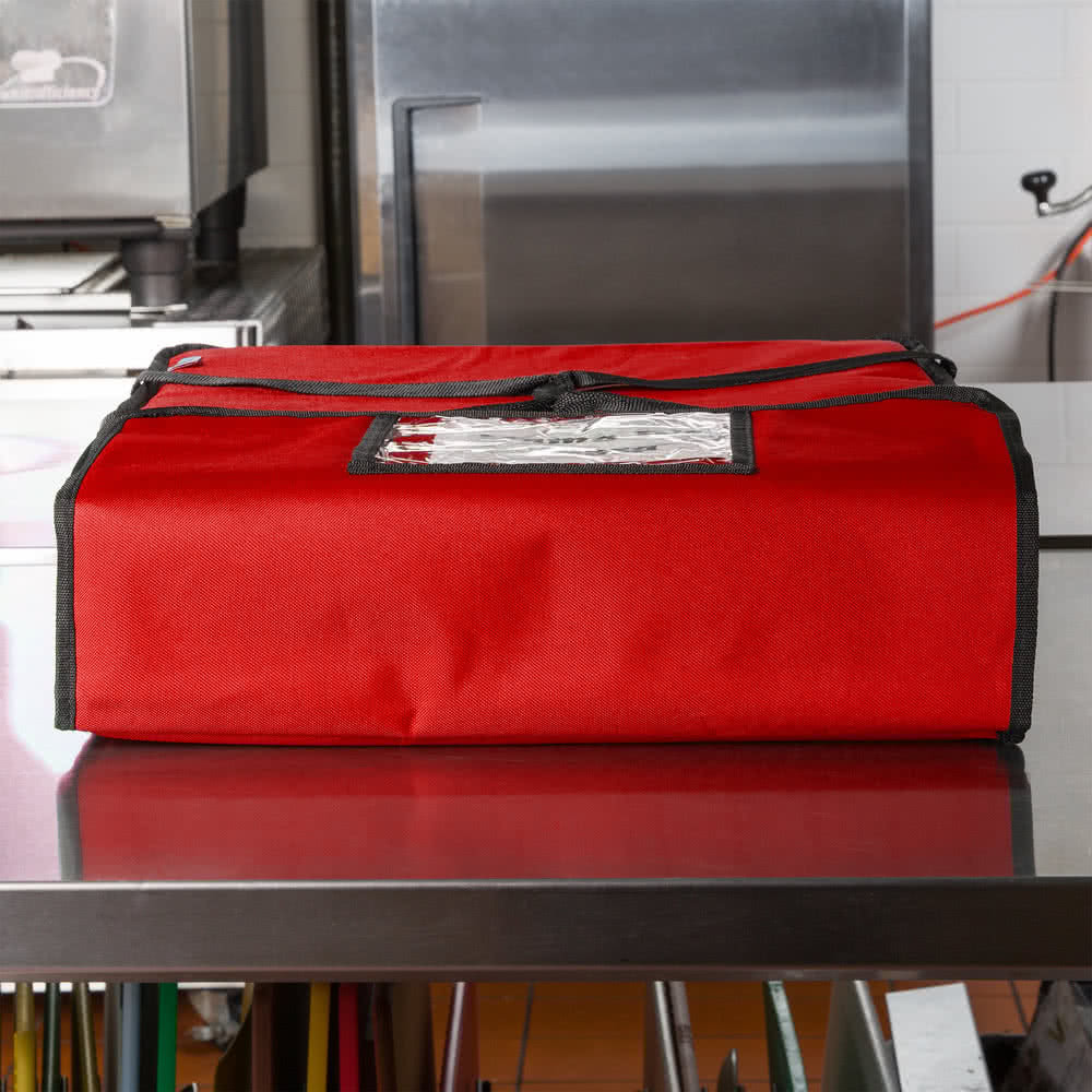 6 PACK Insulated Catering Pizza Food Delivery Carrier Hot Bag Box Red 18″ 16″