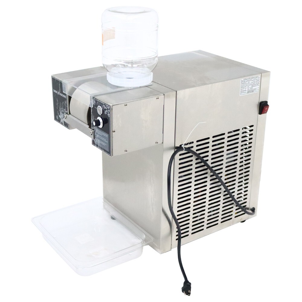 Used 110V Commercial Air Cooling Snowfake Ice Crusher Snow Cone Machine 2 Bucket