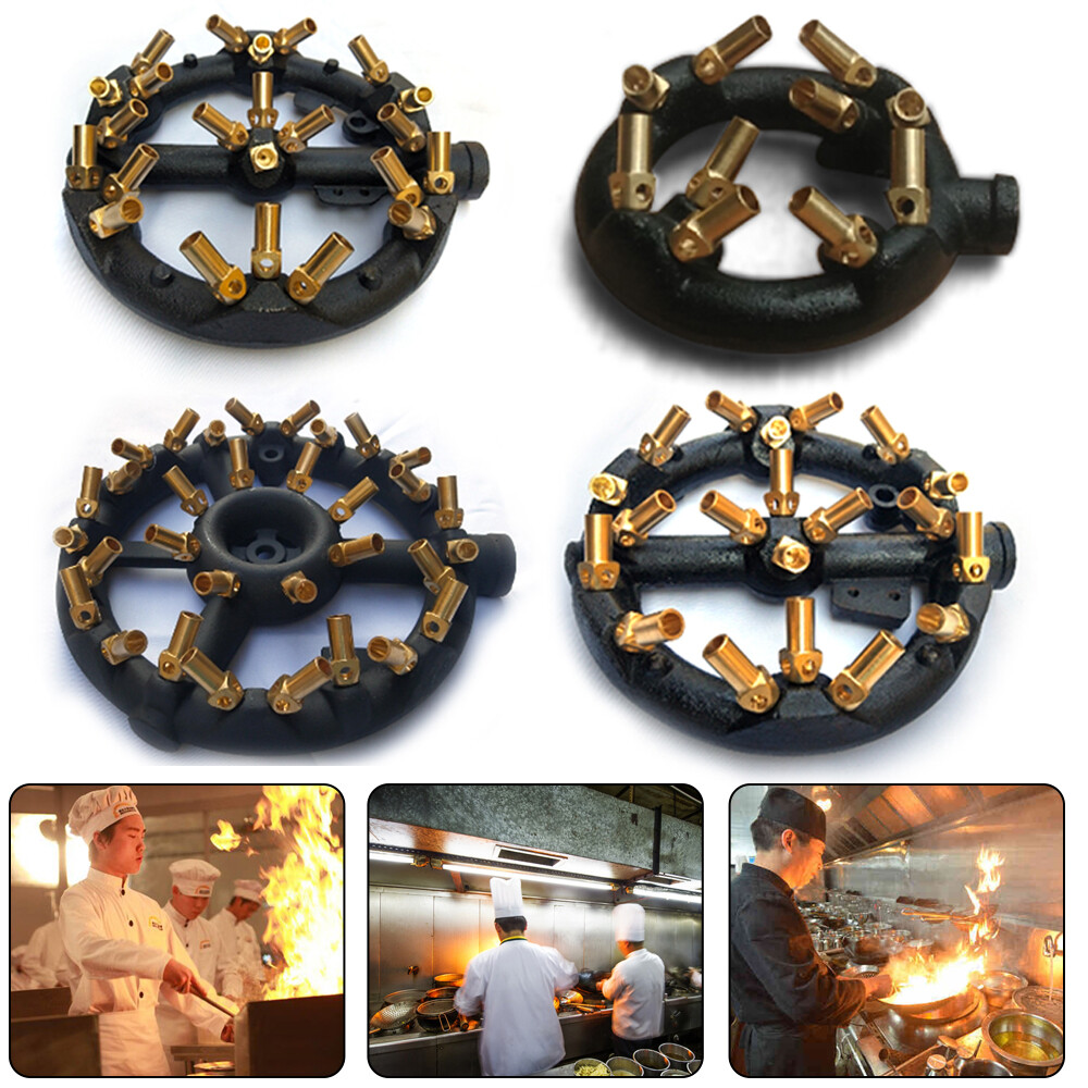Jet Burner Natural Gas Commercial 10/20/23/32 Tips Cast Iron & Brass Wok Burner