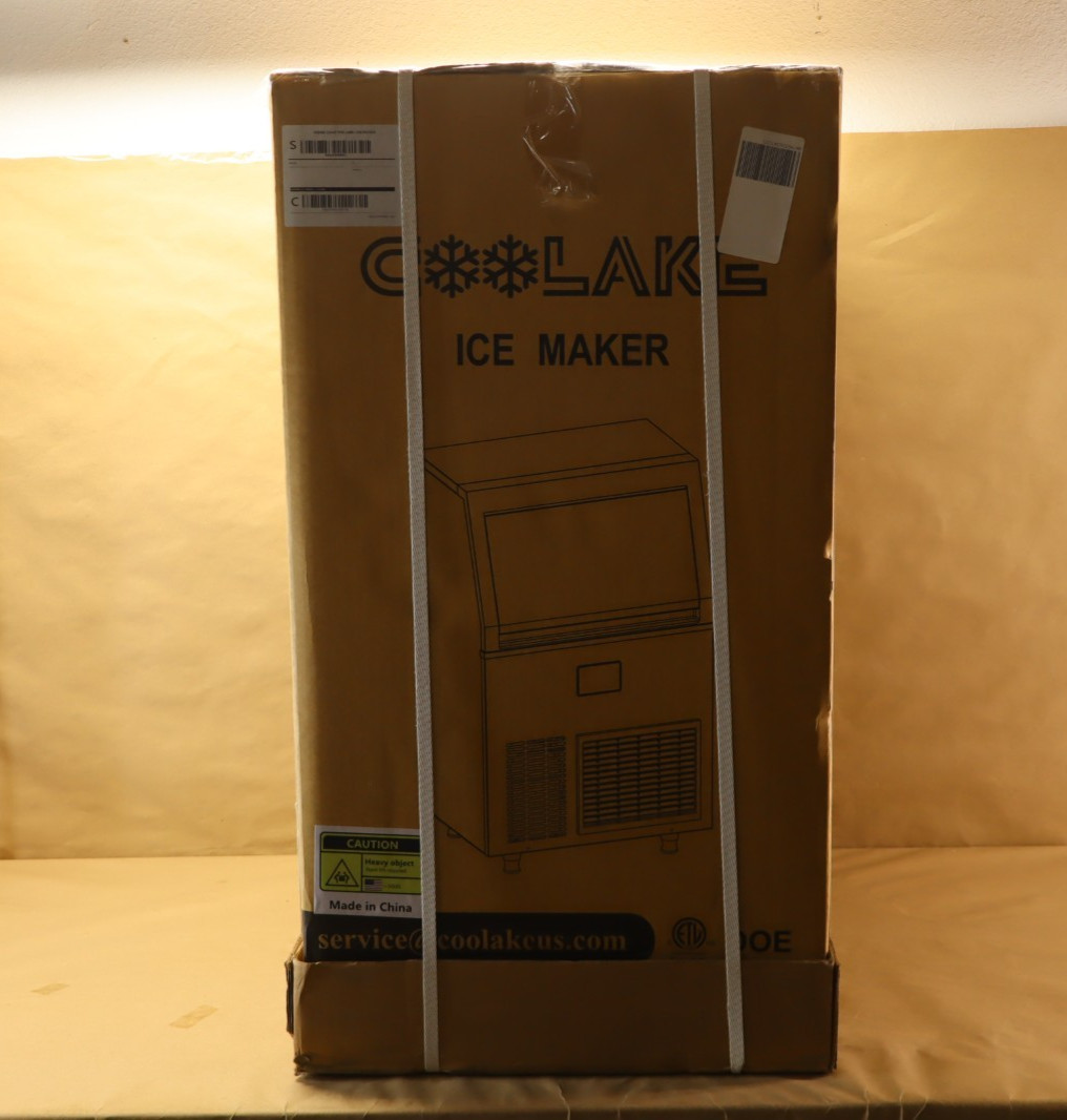 Coolake IM90BX-B Commercial Ice Maker 200lb/Day 50lb Storage New Sealed