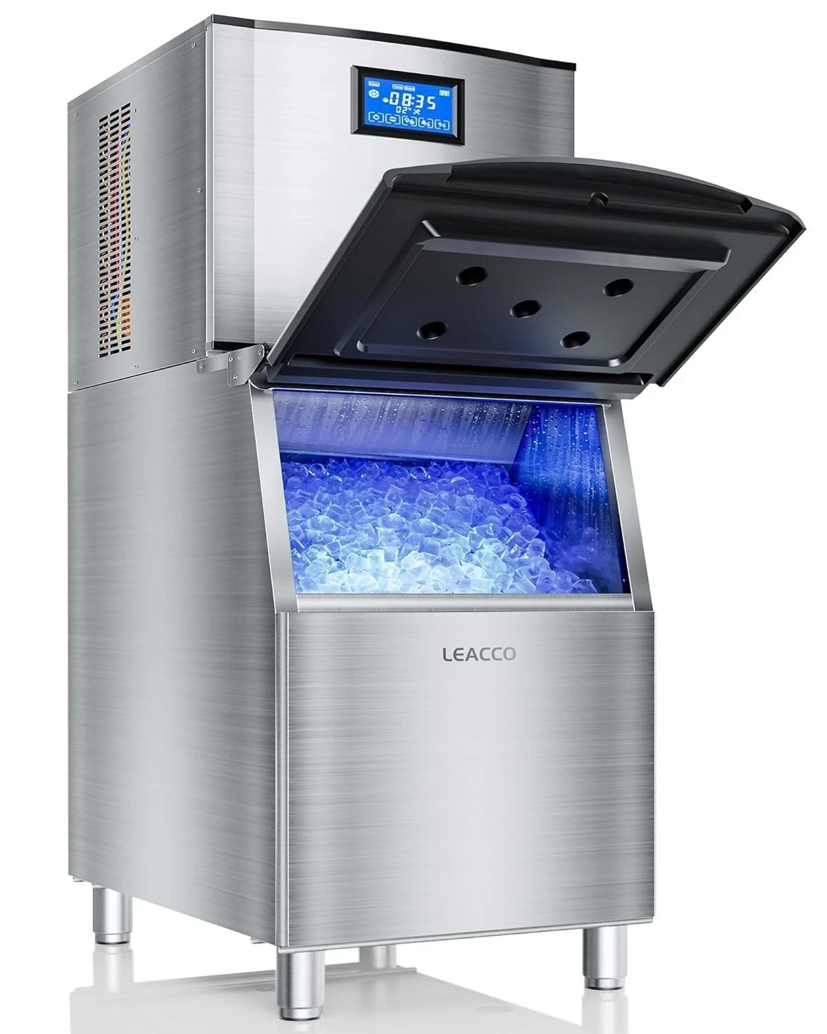 Commercial Ice Maker Machine 680LBS/24H, 1200W Industrial Ice Machine with 560LB