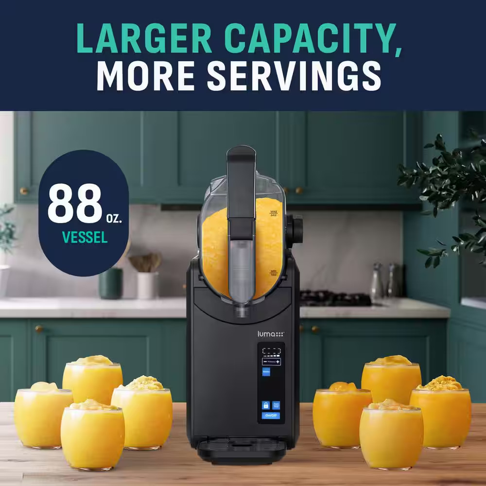 Frozen Slushie Drink Maker 88 Oz Black Frozen Beverage Machine 5 Presets