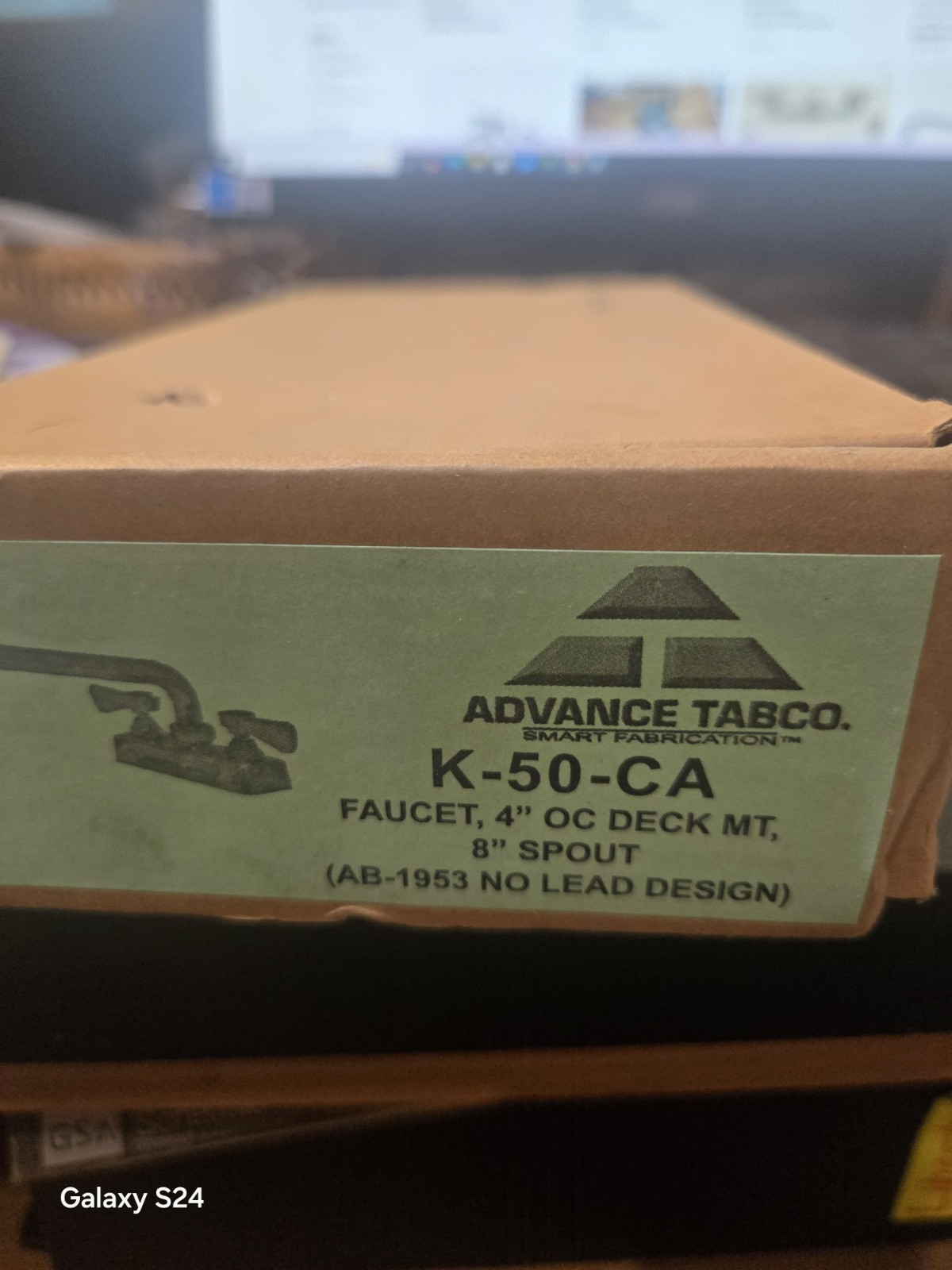 Faucet Advance Tabco. K-50-CA 4″ deck mount 8″ spout No Lead Design (C2)