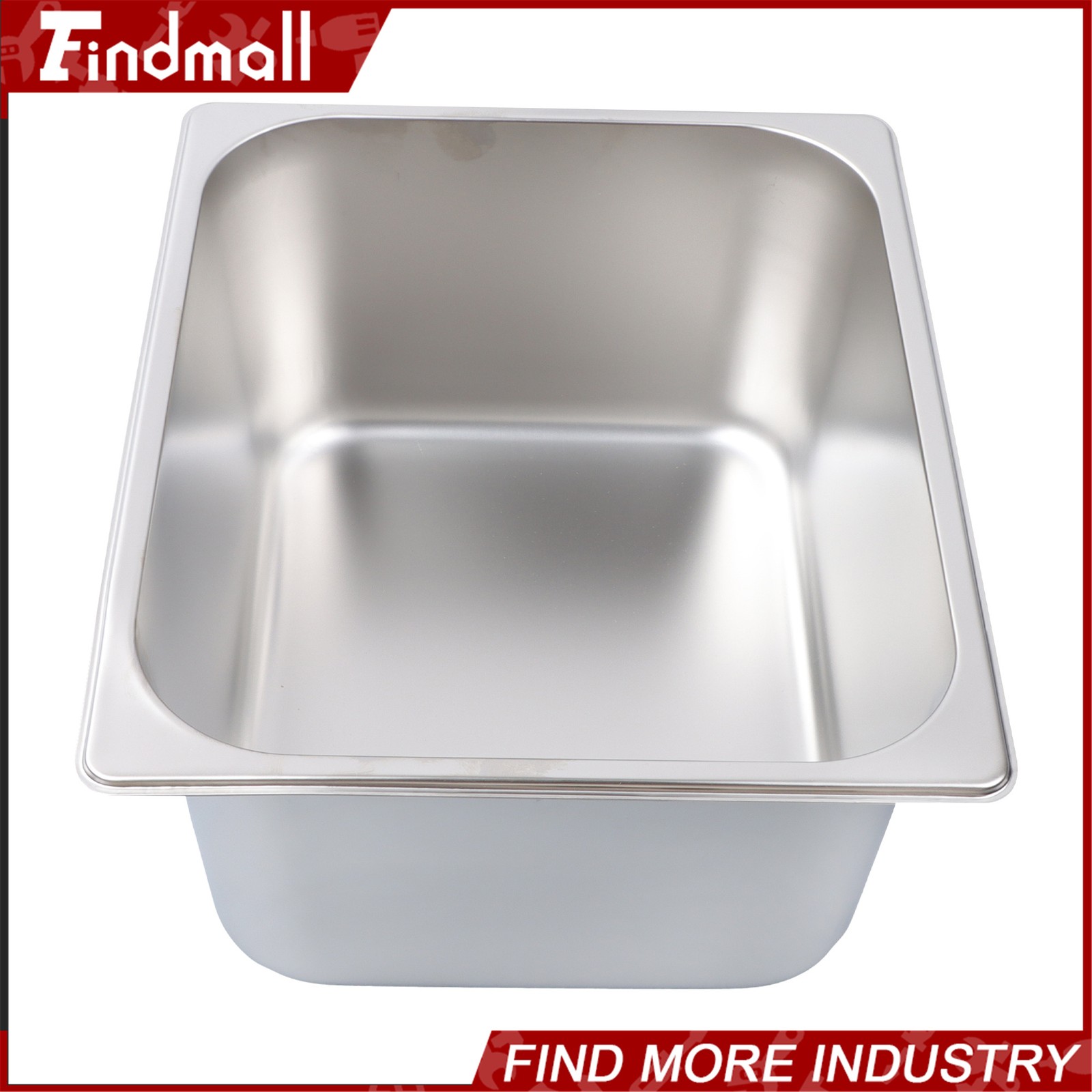 Findmall 4 Pack Set 6″ Deep 1/2 Size Steam Table Pans Hotel Prep Buffet Pan