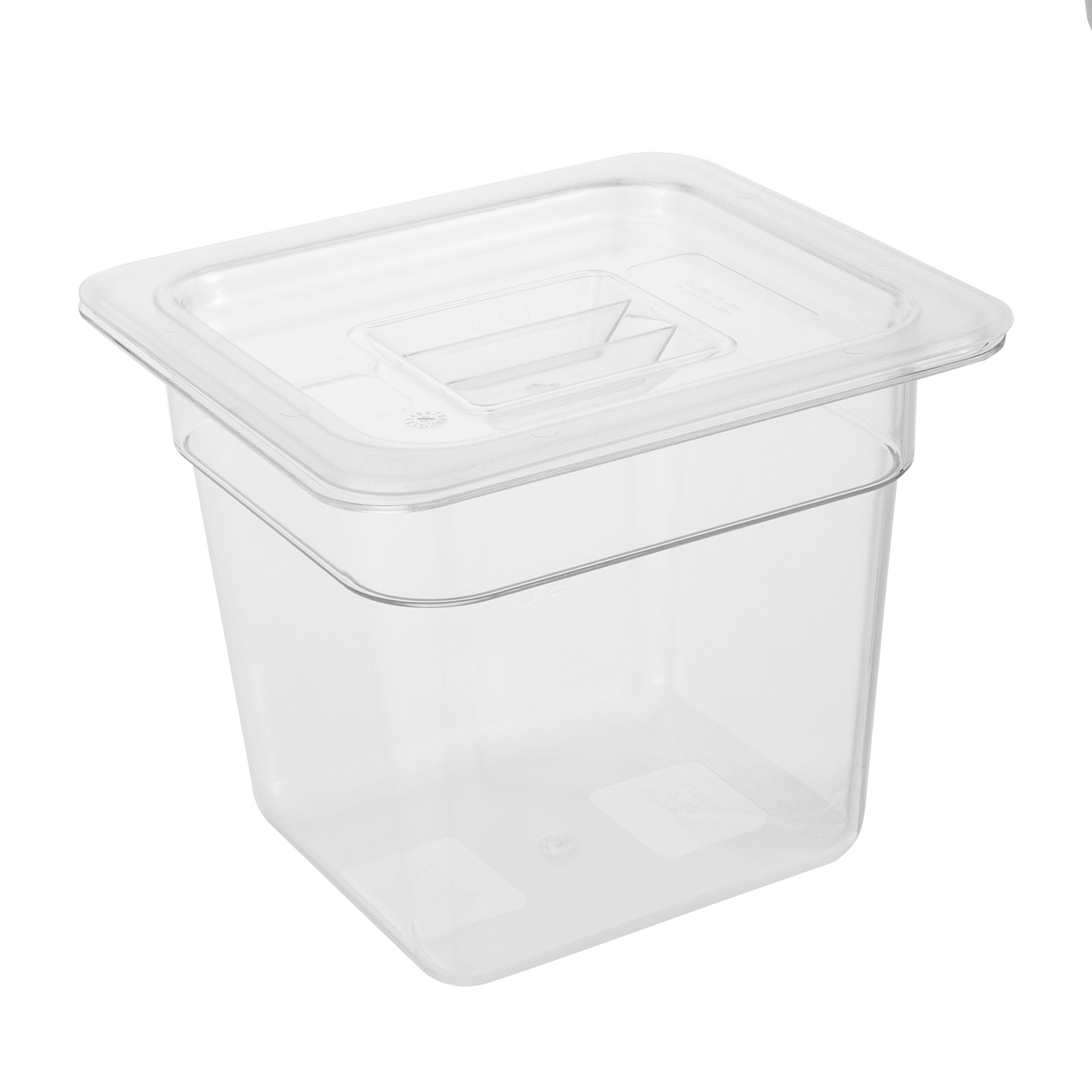 8*1/6 Size Food Pans With Lids Clear Food Pan Commercial Food Storage Containers