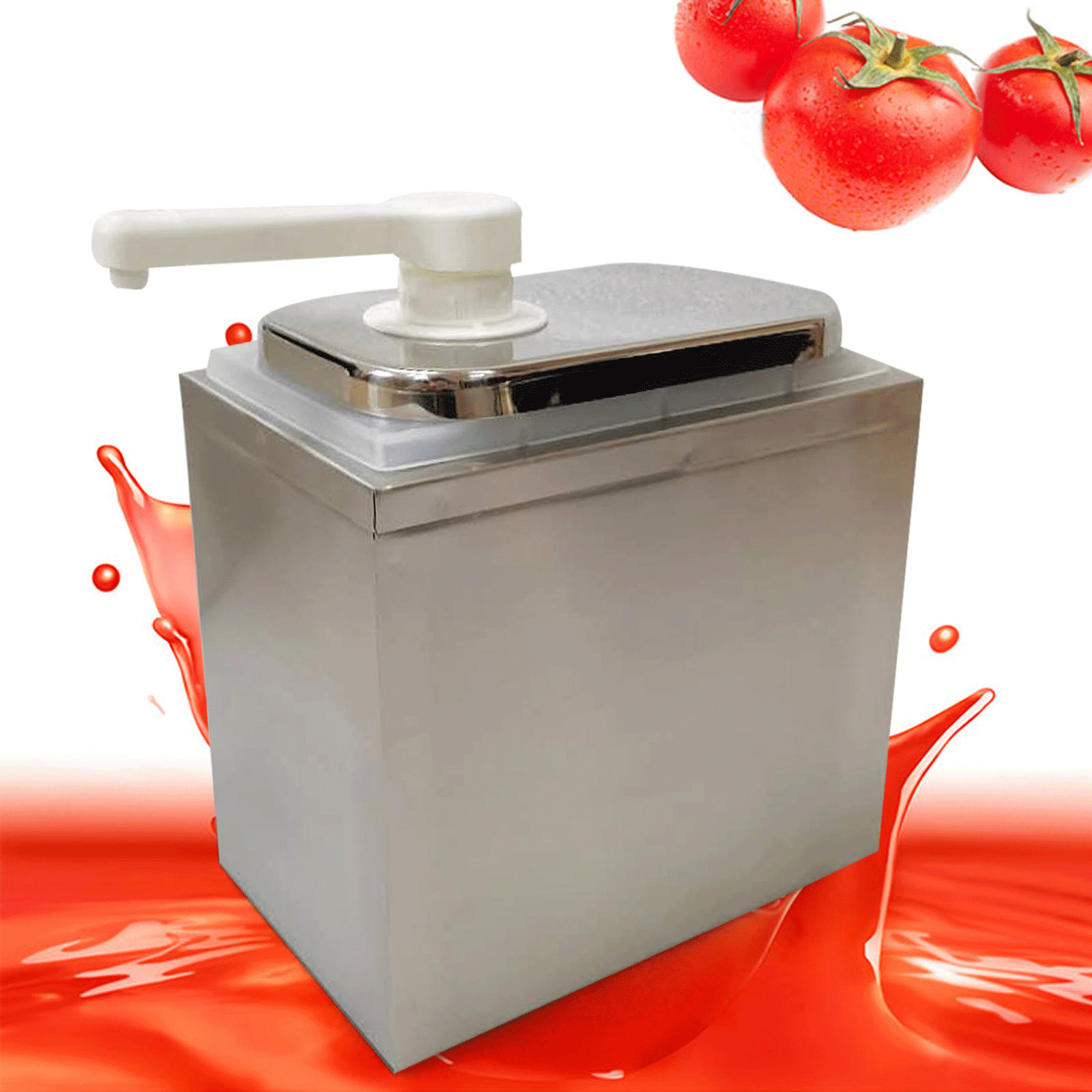 2L-8L Commercial Hot Fudge Warmer Nacho Cheese Sauce Pump Dispenser Dispensing