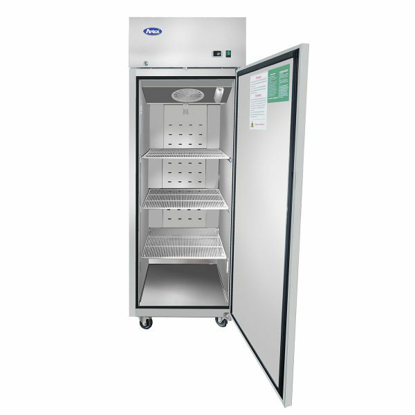 NEW 1 Door Refrigerator Cooler Solid Stainless Steel NSF Atosa MBF8004GR #2210