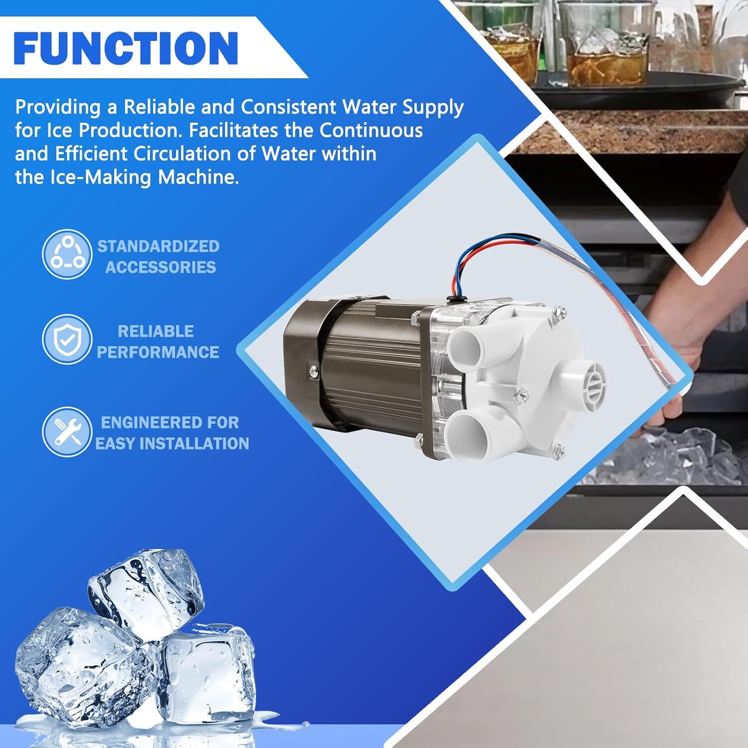 Replacement S-0730 Ice Machine Motor for Hoshizaki KM Series Ice Machine120V 60W