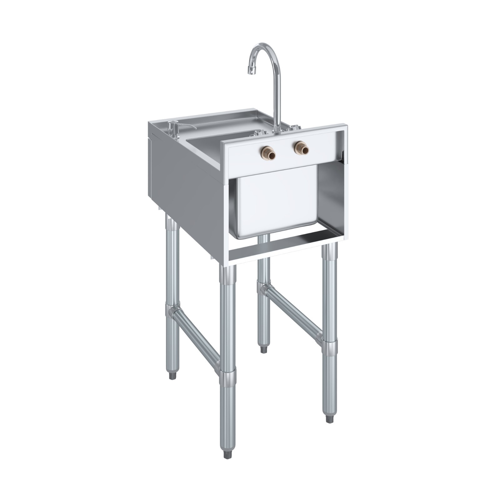 22 in. x 15 in. Underbar Hand Sink with Soap and Towel Dispenser