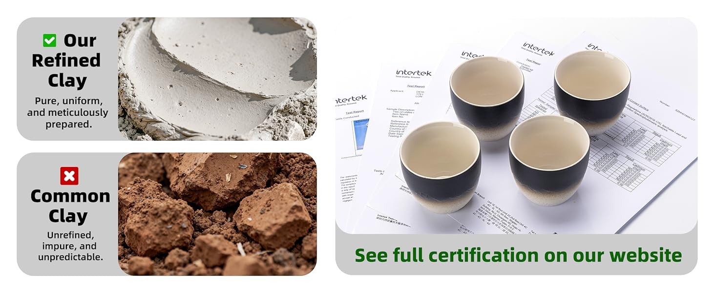Ceramic Japanese Tea Cups Set of 4pcs, 5.4oz/160ml Elegant Ceramic Matcha Cups