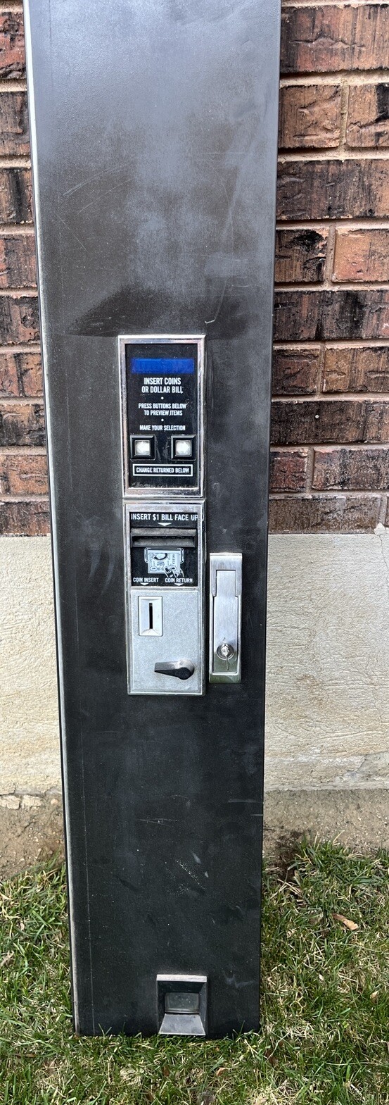 Crane National Vendors 430 Black Door With Lock And Key, Dollar Acceptor 🔥 MEC