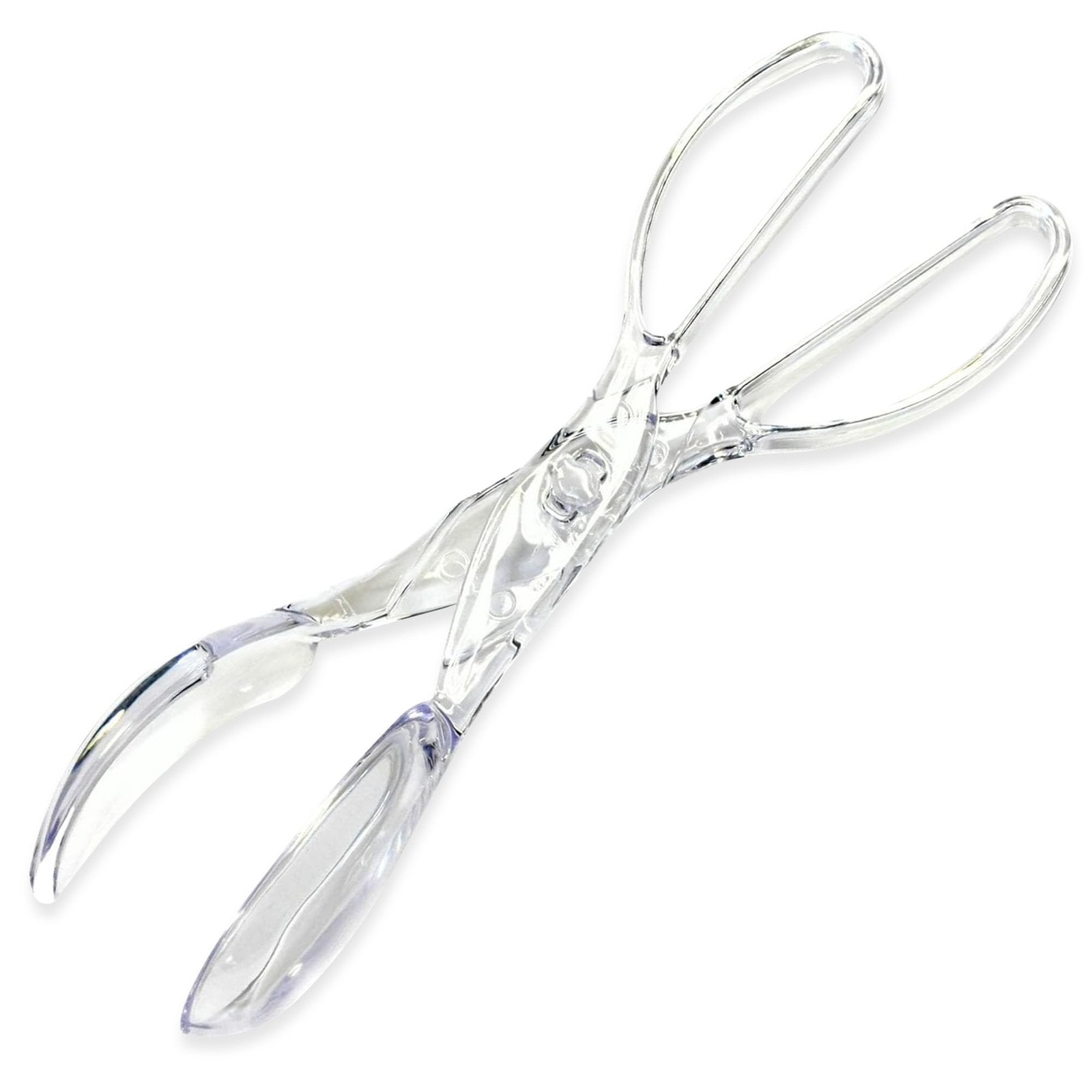 Chef Craft Premium Salad Scissor Tongs, 11.25 11 inches in length, Clear