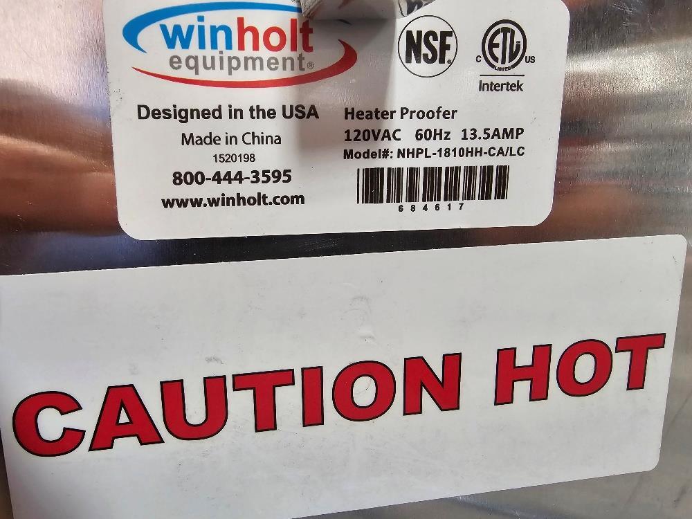 Winholt NHPL1810HH Proofing and Holding Cabinet – Universal Slides, 30-2/3″H