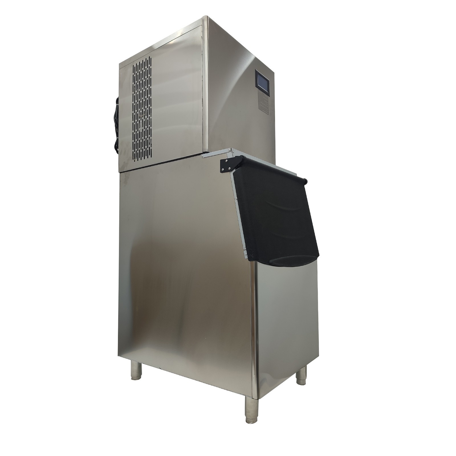 110V 550LBS/24H Commercial Ice Maker Machine, Air Cooled w/220LBS Storage Bin