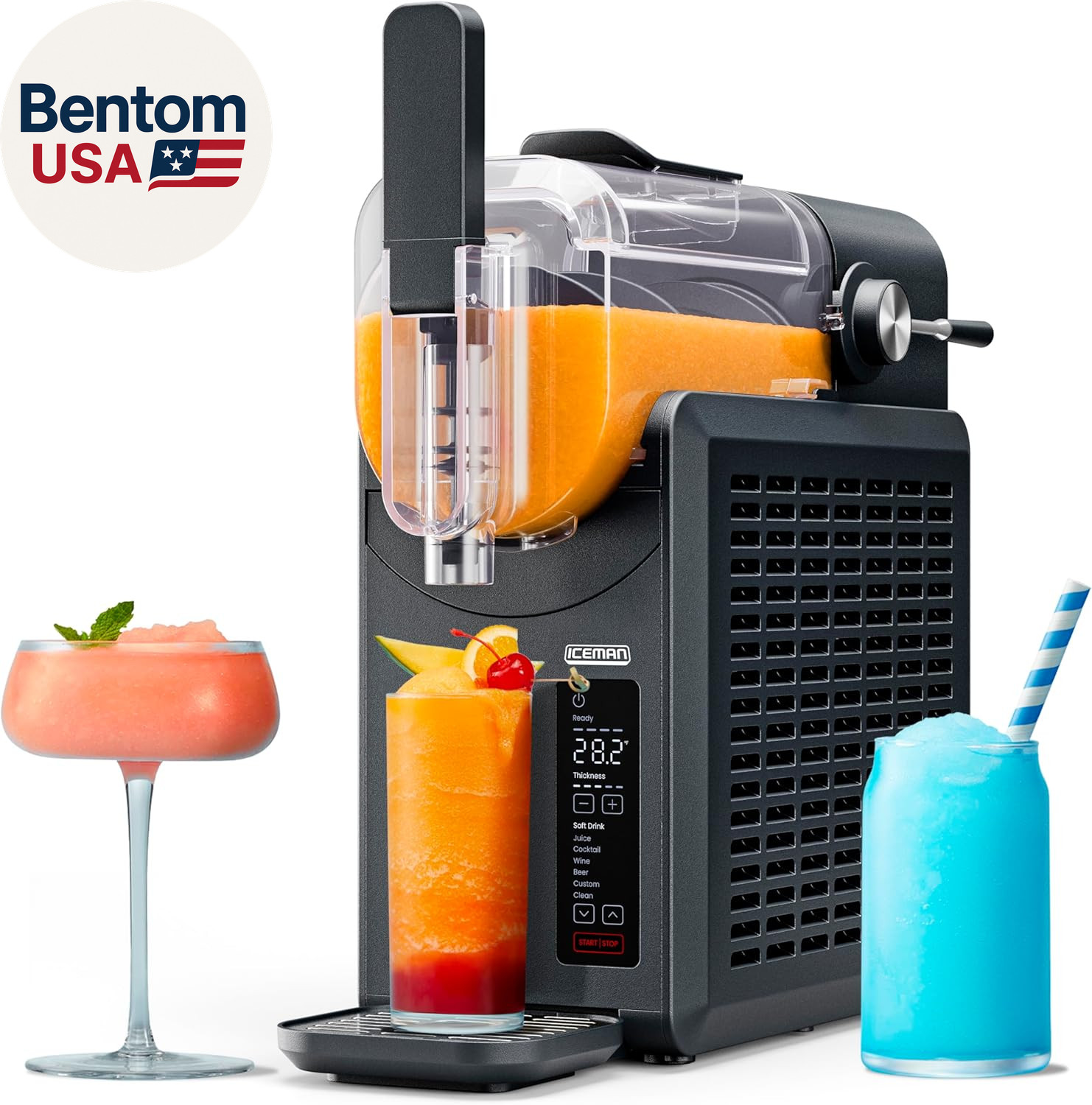 by Chefman Slush-Ease 68Oz Slushie Machine, 48Oz Liquid Capacity Frozen Drink Ma