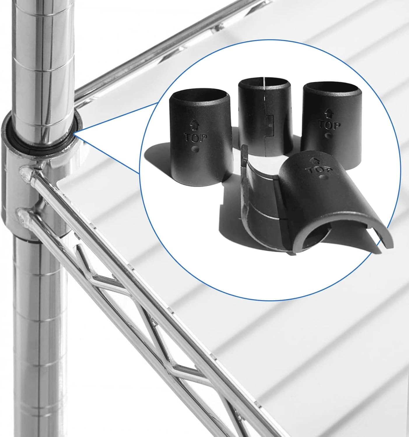 Wire Shelf Clips – 100 Pack Plastic Metal Shelf Clips, 1 Inch Wire Shelf Clips f