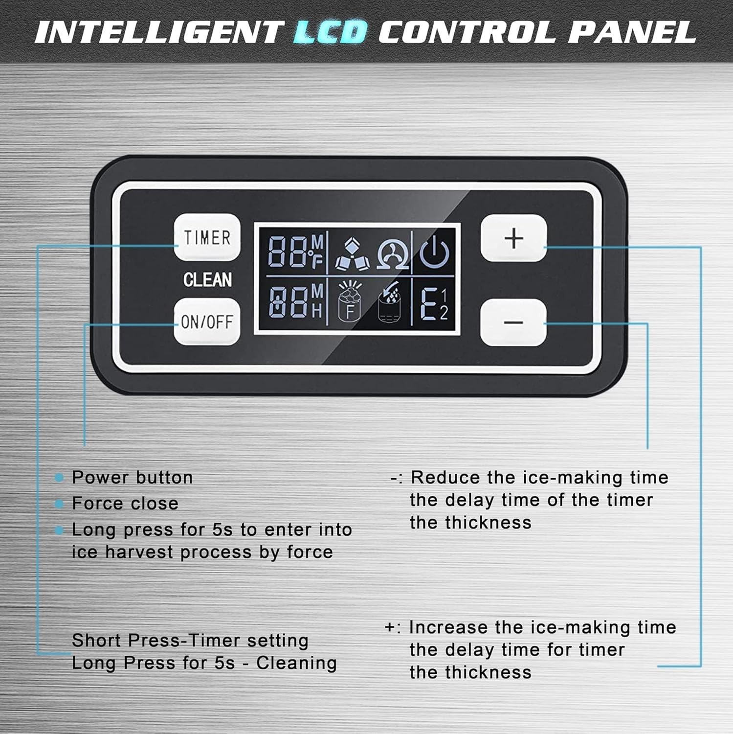 Versatile Ice Maker for Home & Commercial Use: 100lbs/Day with Insulated Storage