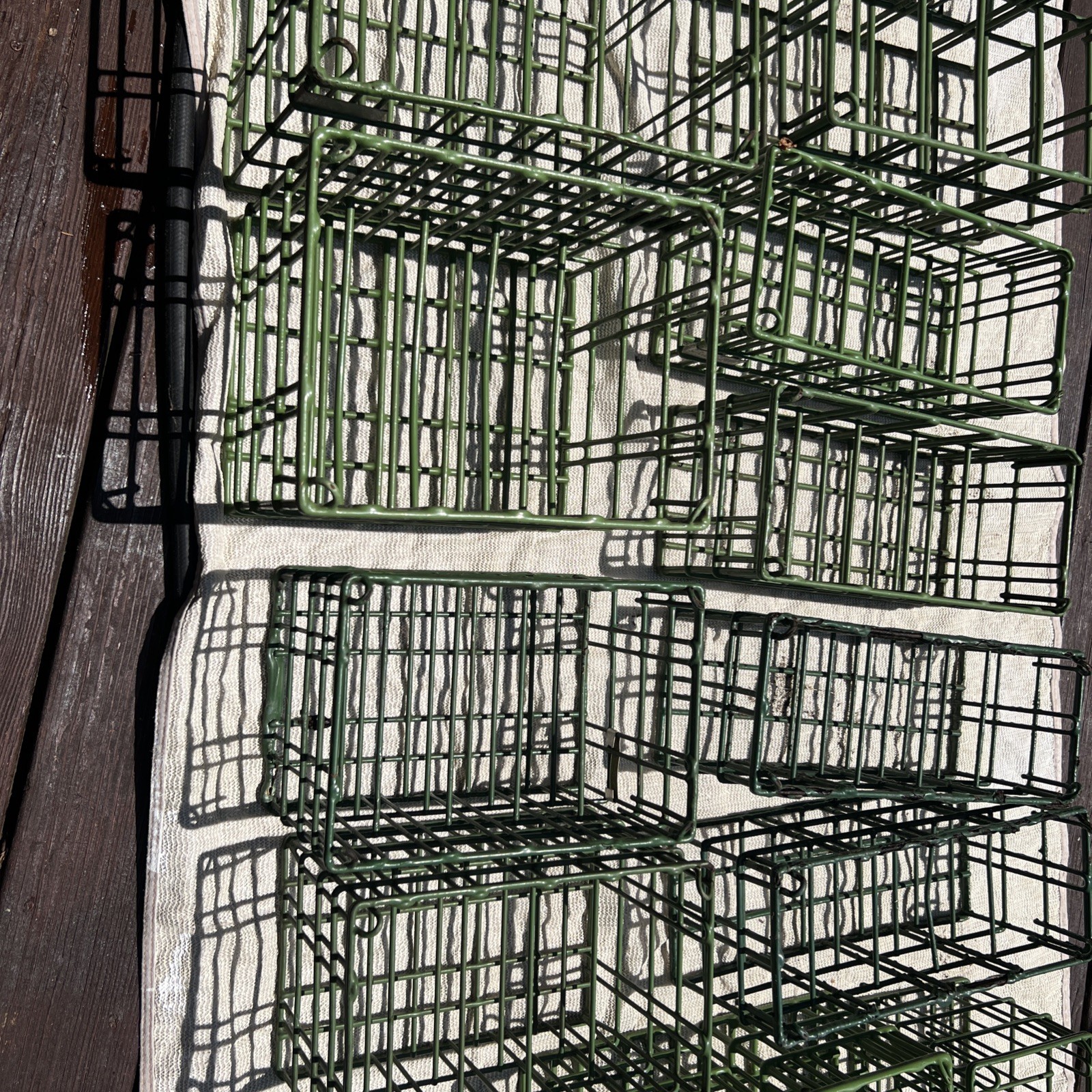 16 Used Sani Stack Coated wire Plate Washing Baskets Crates Various Sizes