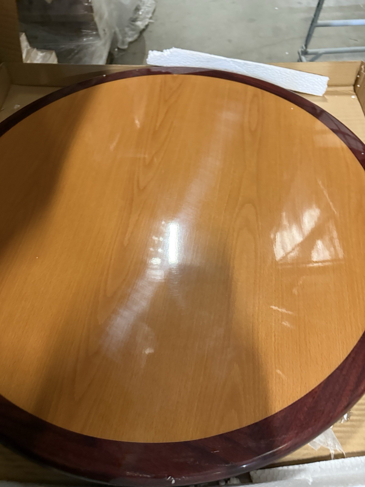 NEW 30″ Round Resin Restaurant Table top 2 Tone Mahogany/cherry with Quick Ship