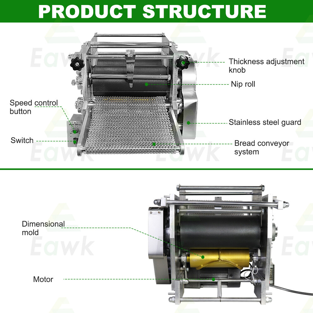 Electric Automatic Corn Tortilla Making Machine Mexican Chapati Tacos Maker 400W