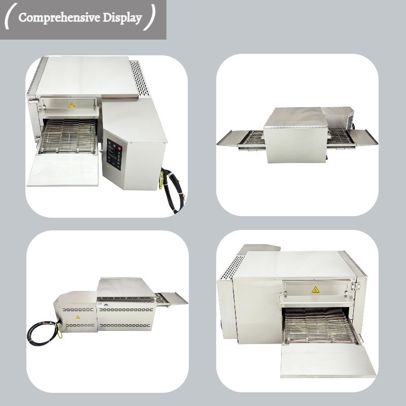 220V 9kW Conveyor Pizza Oven Commercial Baking Electric Oven Max Pizza 15 Inchs