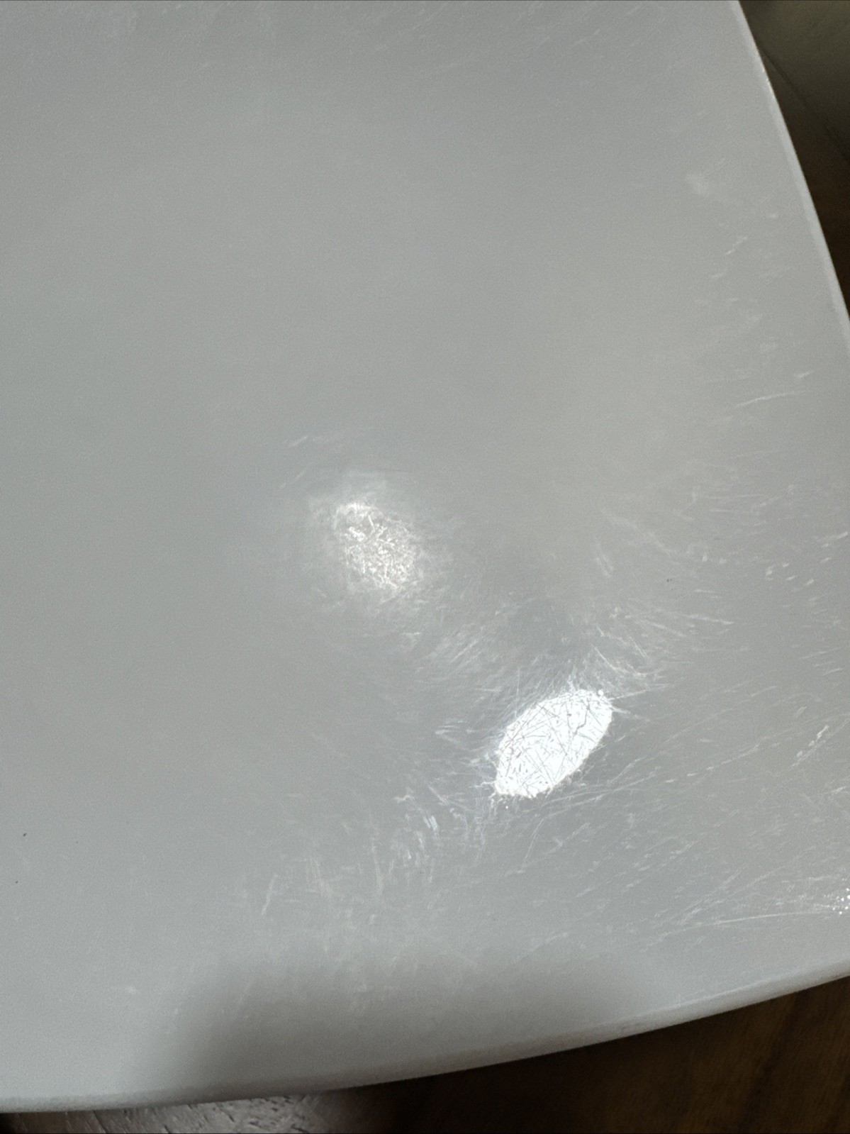 Set Of 2 Arcoroc Square White Dinner 10 1/2″ Plates Opal Delice