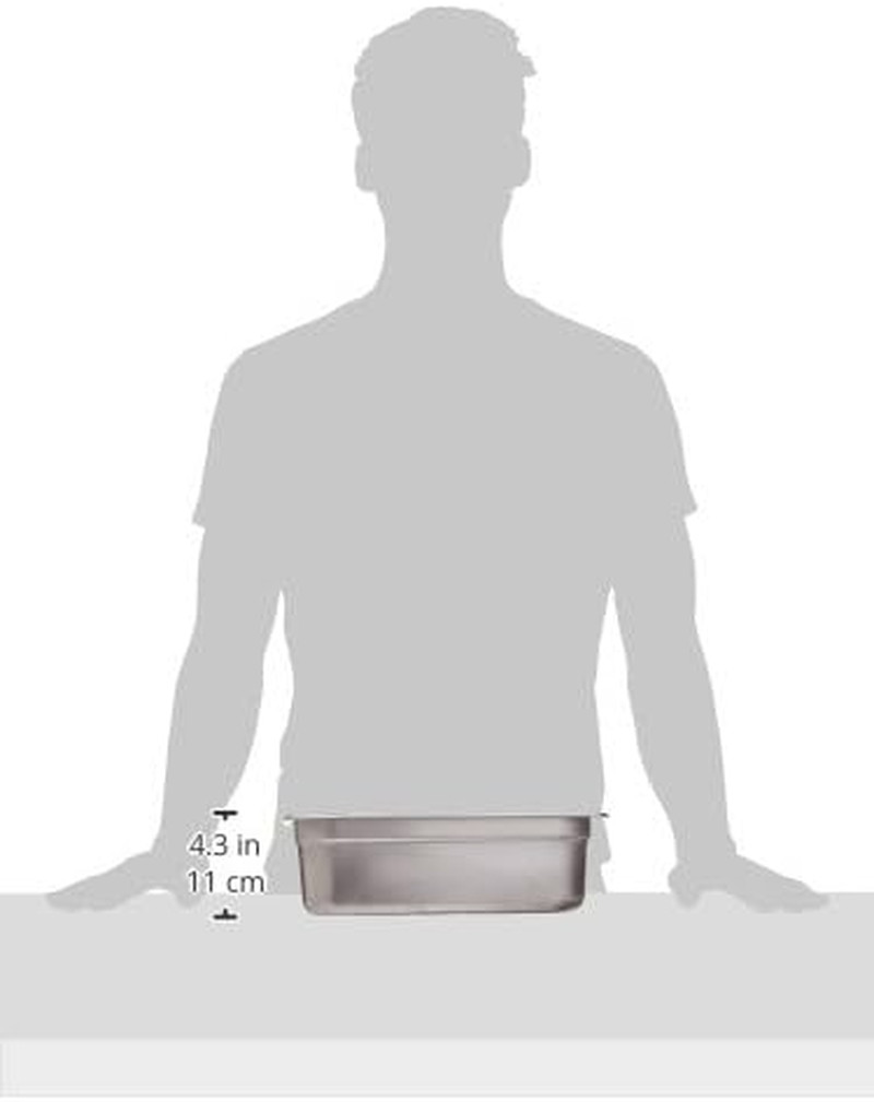 Anti-Jam 1/3 Size Pan, 4-Inch, Stainless Steel