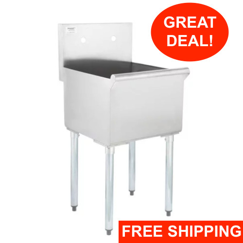 18″ x 18″ x 13″ Stainless Steel Commercial Utility Sink Prep Hand Wash Mop Clean