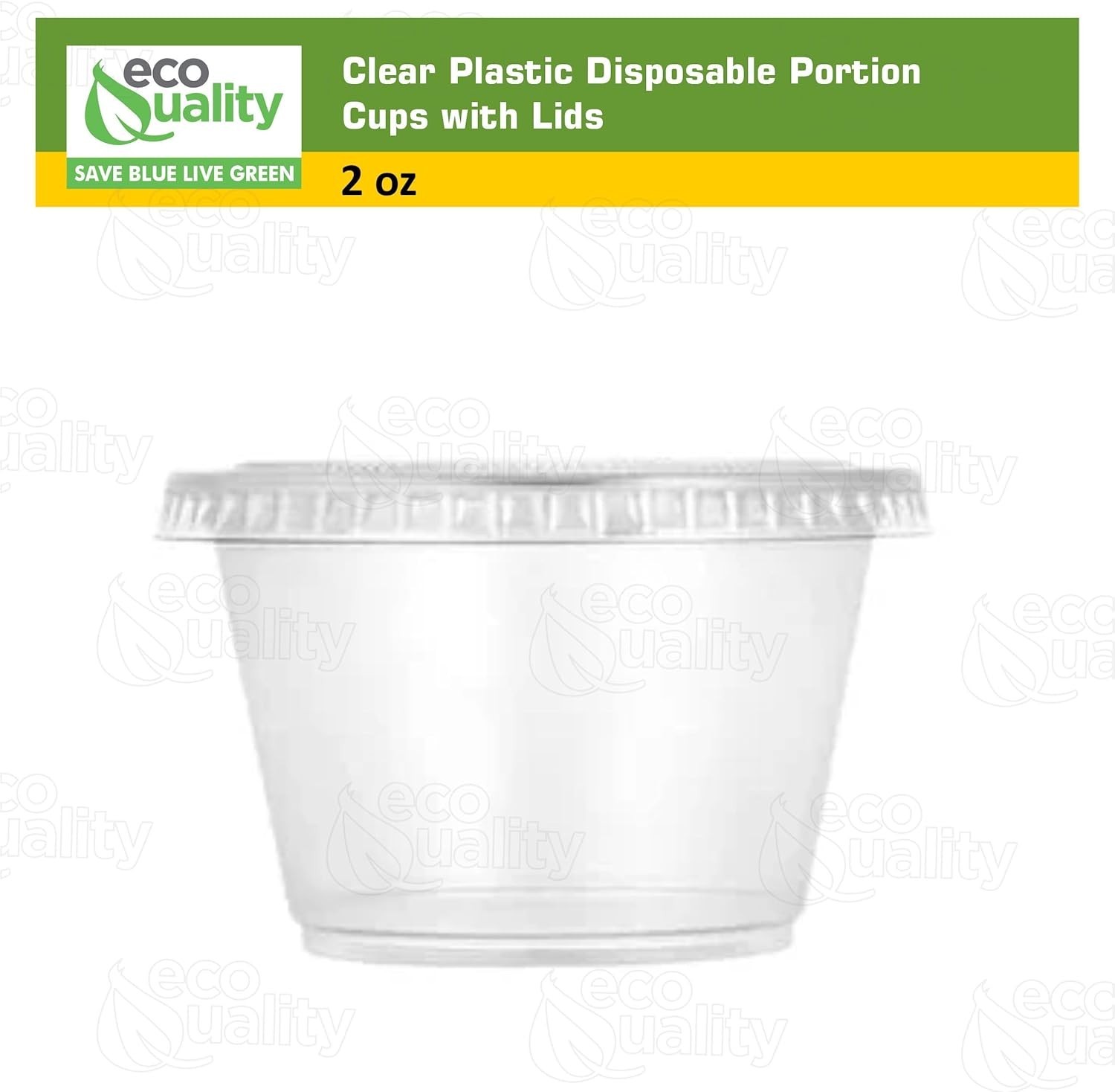 2 Oz Clear Portion Cups with Lids Disposable Small Plastic Cups 144 Pcs
