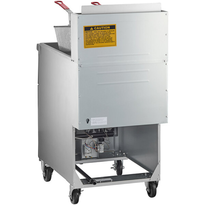 Stainless Steel Floor Commercial Kitchen NATURAL GAS Deep Fryer Cooker 70-100 lb