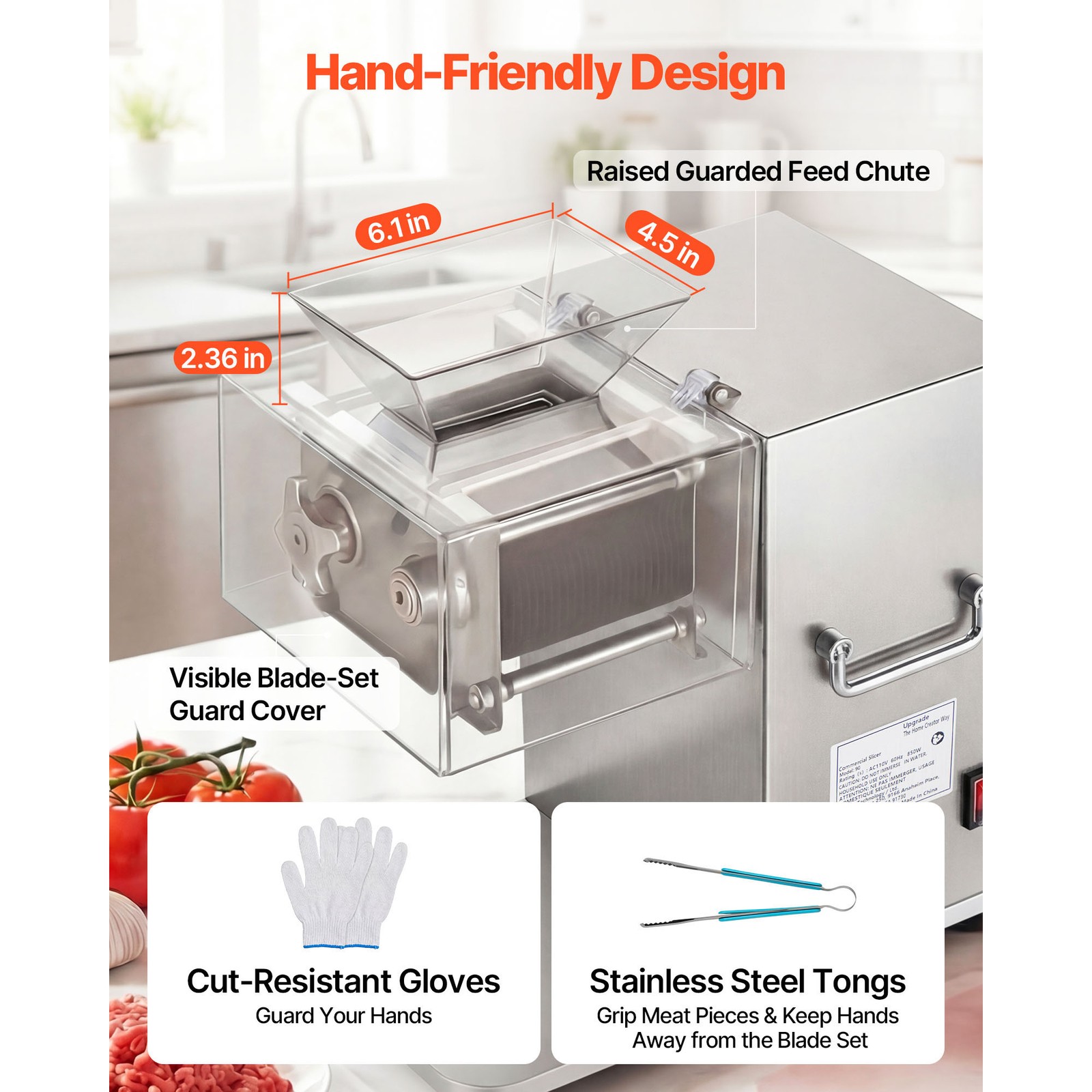 Uimoso 5mm Blade Meat Cutter Commercial Electric Meat Slicer Cutting Machine