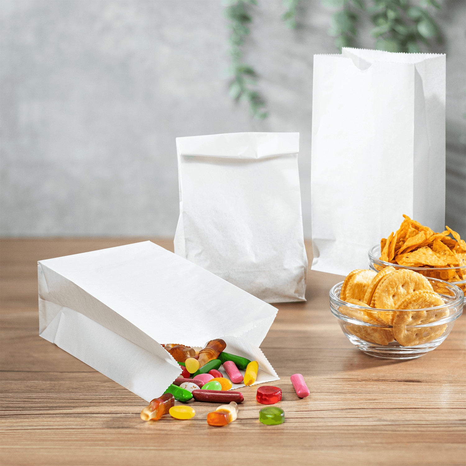 Karat White Paper Bags, 2 lb, 2000 ct – White Paper Grocery & Lunch Bags
