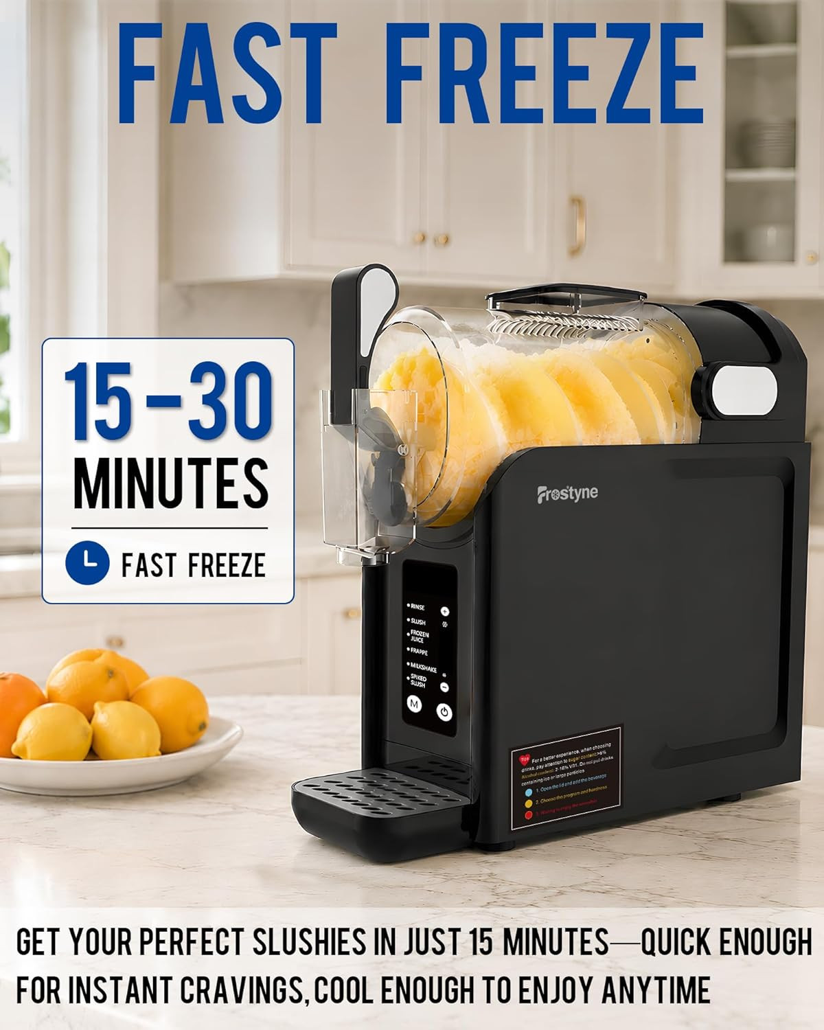 88oz Slushie Machine for Home with No Ice Needed, 5 Preset Programs, Self-Cleani