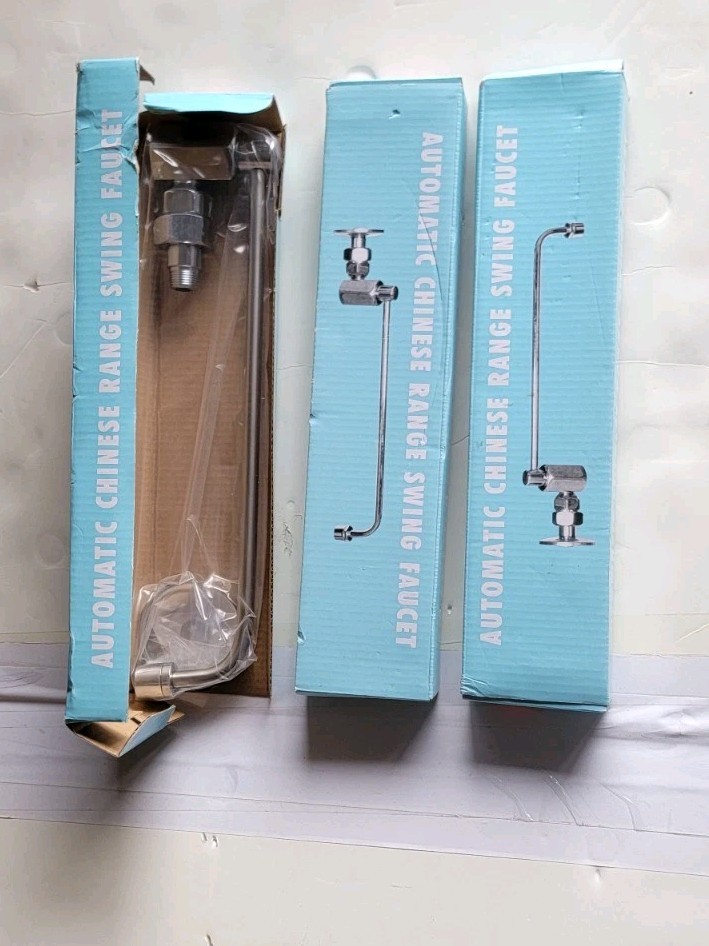 Lot Of 3 automatic chinese range swing faucets Bundle New