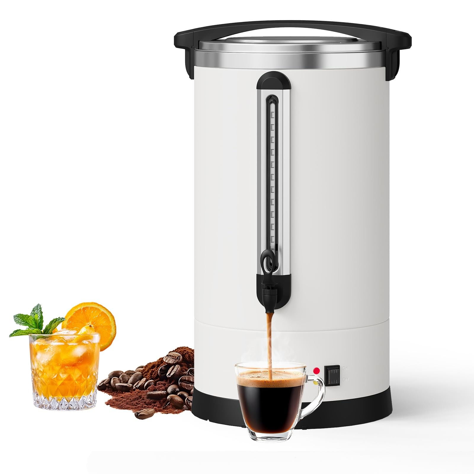 Towallmark Coffee Urn 120 Cup 18L Double-Wall Stainless Steel Dispenser